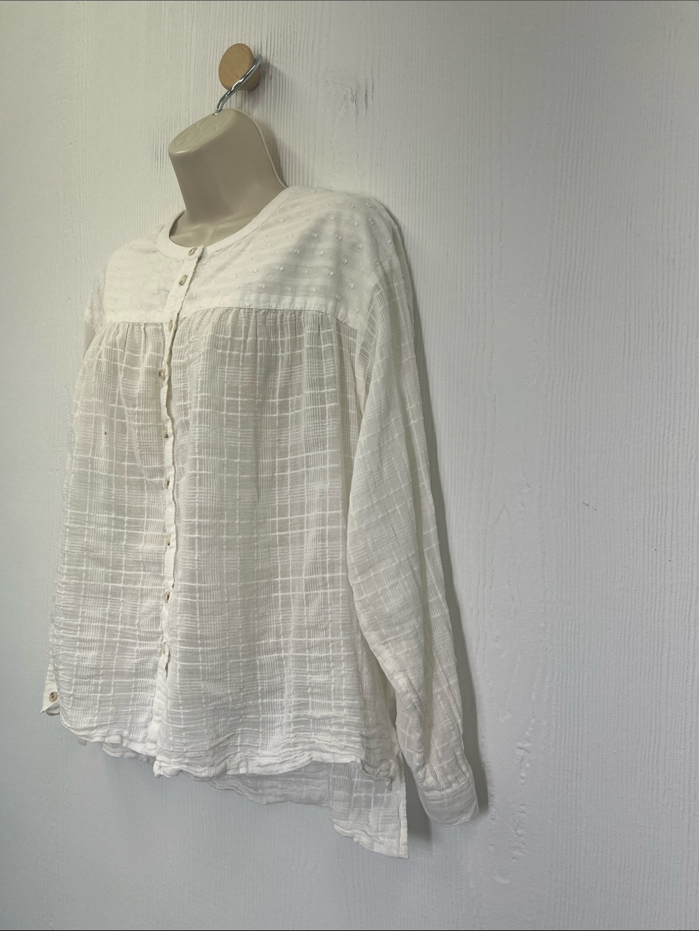 Anthropologie - Pilcro And The Letterpress Button Down Textured Blouse Size XS - Picture 5 of 11